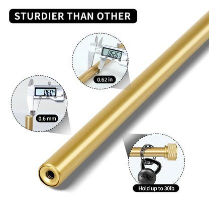 5/8" Diameter Adjustable Single Drapery Curtain Rod Set , 28"-48"/48"-84"/84"-120", 3 Colors......