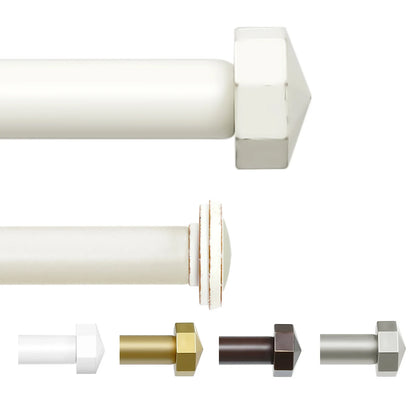 Heavy Duty Adjustable Curtain Rod, 5/8 Inch Diameter Double Window Drapery Rod Set, 28 to 120 Inches