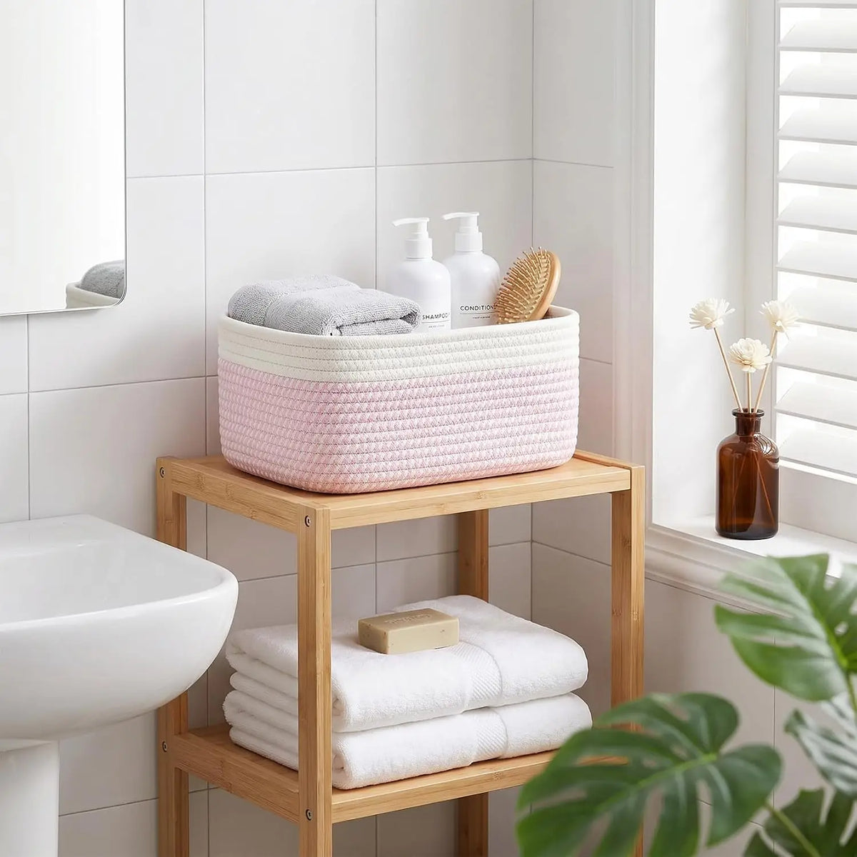 Set Of 3 Soft Cotton Rope Woven Storage Baskets ....