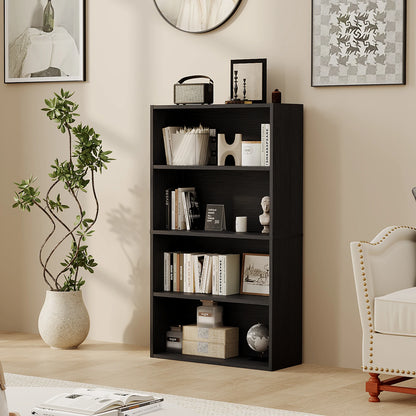 3-4 Tier Wooden Shelf Bookcase Tall Floor Standing