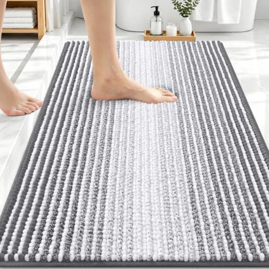 Bathroom Rugs 30x20, Absorbent Chenille, Rubber Backing, Machine Wash Dry...