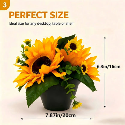 4 Styles Artificial Sunflowers Pink Roses Yellow Roses Lilies Long Lasting...