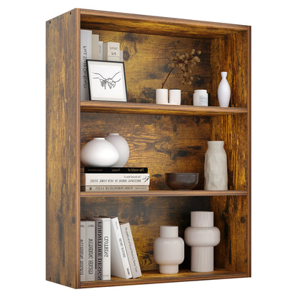 3-4 Tier Wooden Shelf Bookcase Tall Floor Standing