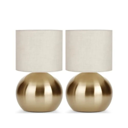 Modern Small Table Lamp Set of 2  with One-Button Inline Switch 10.4 Inches...