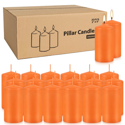 20 4-Inch Pillar Wax, 3 Colors...
