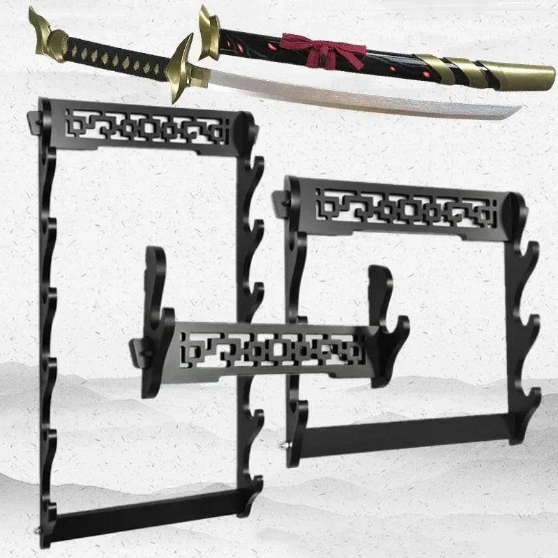 4/5/6-Layer Wooden Katana Sword Shelf Holder....