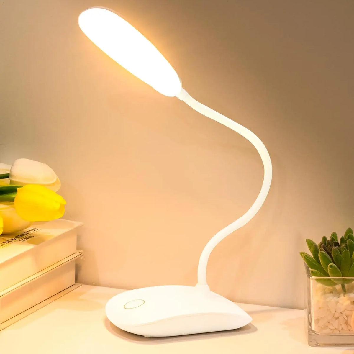 Rechargeable Touch Control Lamp, , Flexible Gooseneck Arm, Wireless