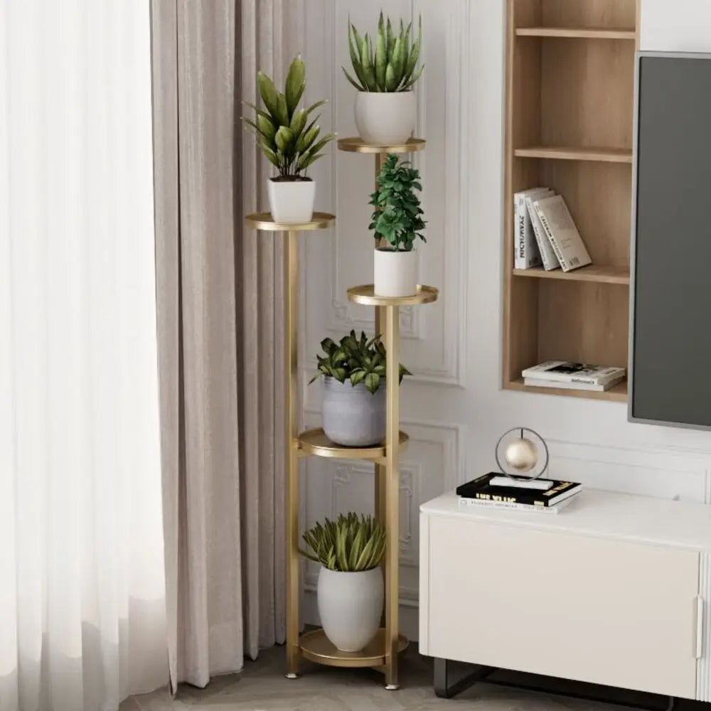 5 Tiered Metal Plant Stand Indoor, with Anti-slip Feet ...