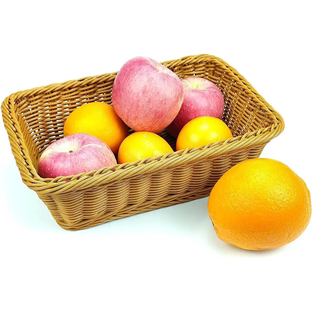 Handwoven Rattan Wicker Basket, Organizer for Fruits, Vegetables, Snacks....