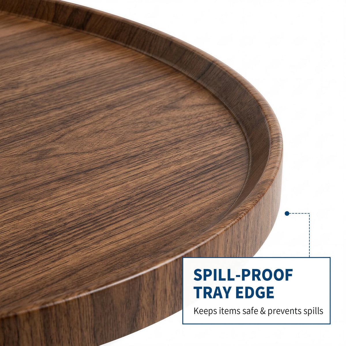 19.7in Minimalist small Round Side Table, With Metal Frame