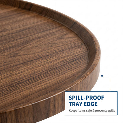 19.7in Minimalist small Round Side Table, With Metal Frame