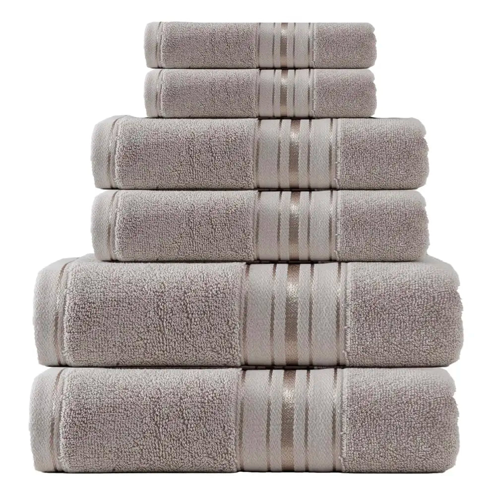 6-Piece, 9 Colors Towel Set,  100% Cotton Turkish Bath Towels, 55x27 In. Hand Towels And Washcloths for Bathroom.....