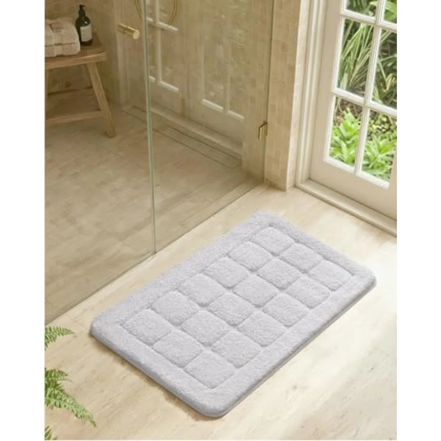 White Bath Mat 17x30, Absorbent Non-Slip Machine Washable.....