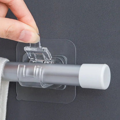 Set of 2/4/8 Self Adhesive Hooks For Curtain Rod, Clip Hook Window Curtains...