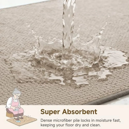 Bathroom Rugs,, Absorbent Bath Mats 24" x 16",  Non Slip Washable, Quick Dry...