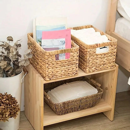 Wicker Wove Rattan Basket With Handle, Organization....