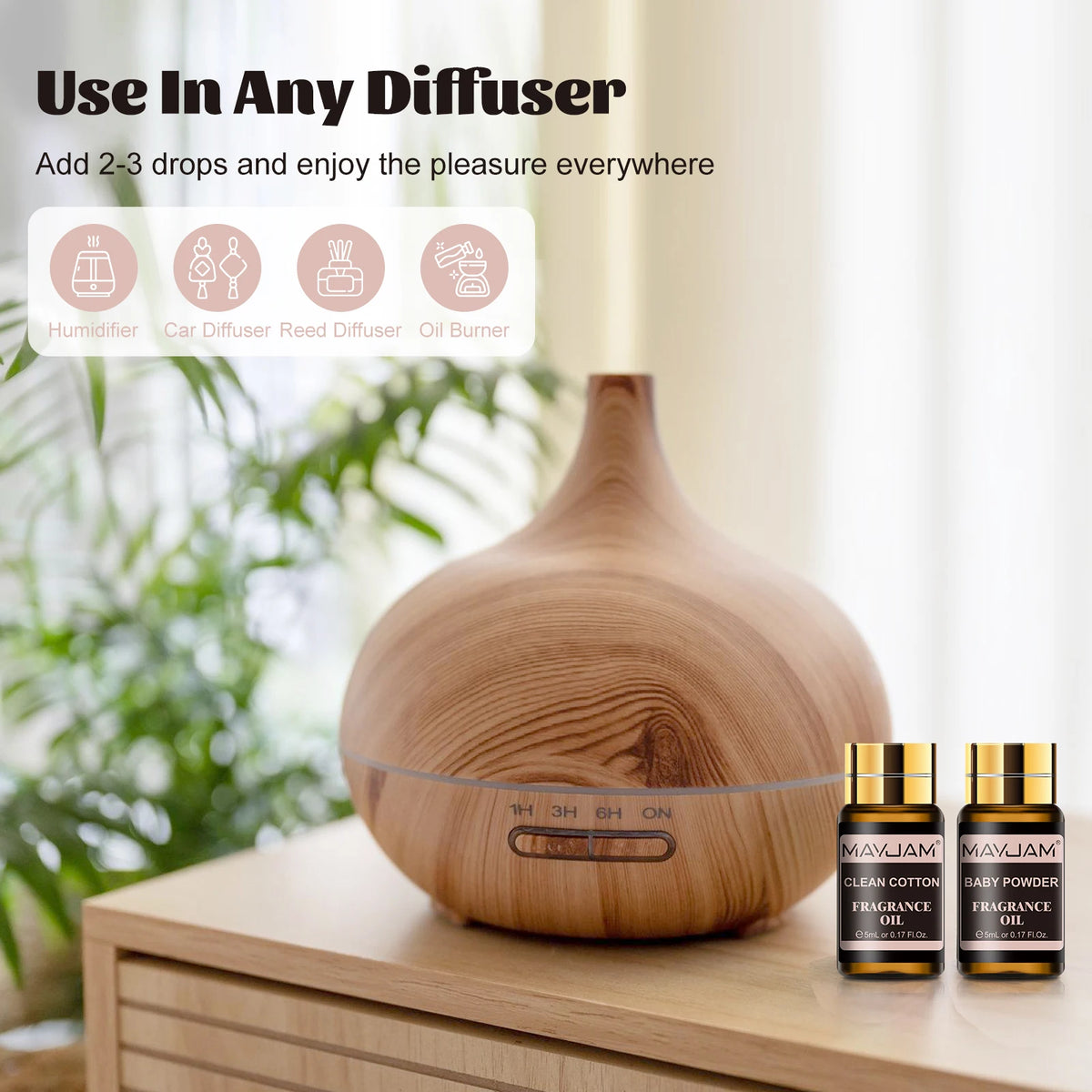 Fragrance Oils Kit 20pc. set Coconut & Vanilla, White Musk, Watermelon, Strawberry, Oil for Humidifier Diffuser...