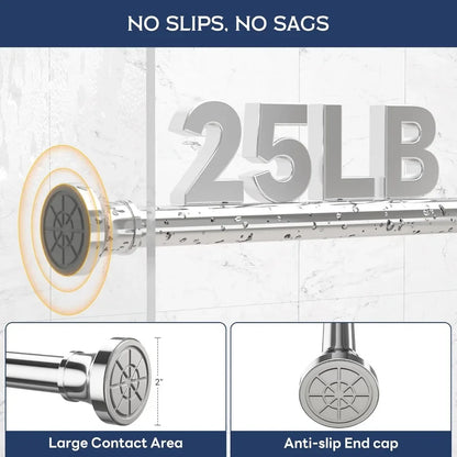 Stainless Steel Tension Shower Curtain Rod, 31-80 Inches, Heavy Duty, No-Drill for Bathroom, Kitchen, Closet.....