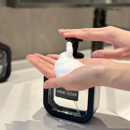 Plastic Refillable Foaming Soap Dispenser 300ml with 8 Waterproof Labels...