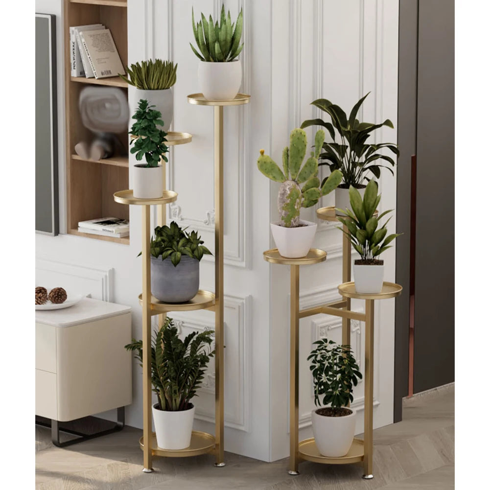 5 Tiered Metal Plant Stand Indoor, with Anti-slip Feet ...