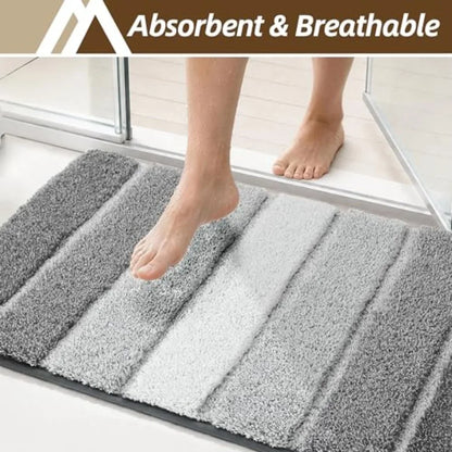 Bathroom Rugs 24x17, Soft Absorbent, Non-Slip Rubber Backing, Machine Washable