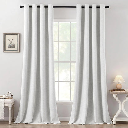 5 colors, 4pcs Set of Blackout Textured Curtains for Bedroom, 5 Sizes, Soft Fabric Window Curtains, Grommet Top Design